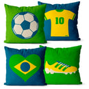 Promoção - Kit 4 Capas de Almofada Cores do Brasil | Coleção Vai Brasil 🇧🇷