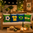 Promoção - Kit 4 Capas de Almofada Cores do Brasil | Coleção Vai Brasil 🇧🇷