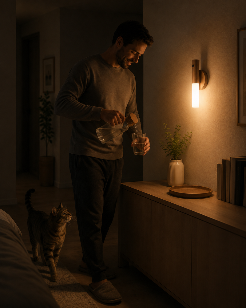 Luminária LED Sensor de Movimento Magnética | Morada Âmbar