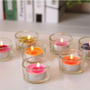 Castiçal redondo + Vela Kit 3/6/9 pçs Vidro Dia dos namorados Decoração Casamento Romantico Massagem