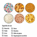Conjunto Potes de Vidro com Tampa Bambu Cristal Porta Mantimentos Cozinha 3 Peças