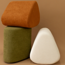 Kit 02 Puff Decorativo Organico Pufe para sala Tecido Boucle