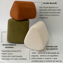 Kit 02 Puff Decorativo Organico Pufe para sala Tecido Boucle