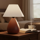 Abajur Luminária de Cerâmica com Cúpula para Decoração Quarto Escritório Sala