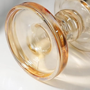 CASTIÇAL DE VIDRO LUXO ENFEITE DECORAÇÃO CASAMENTO FESTAS PORTA VELA DECORATIVO REDONDO COM PÉ