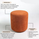 Puff Perse Decorativo para Sala puffe para quarto Tecido Bouclê