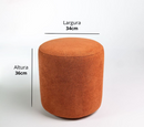 Puff Perse Decorativo para Sala puffe para quarto Tecido Bouclê