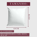 Kit 04 Capas para Almofadas Decorativa 45x45cm Estampa Digital Decoração Brasil Copa do Mundo