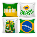 Kit 4 Capas de Almofada Brasilidades | Coleção Vai Brasil 🇧🇷