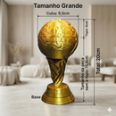 Porta Petiscos Troféu Copa do Mundo 2026 - Petisqueira Decorativa Gold - Decoração Brasil Para Balas, Doces e Petiscos