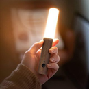 Luminaria Led Recarregável Sensor de Movimento Arandela de Madeira Minimalist Mesa Parede Magnética 3 cores ajustáveis