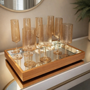 Bandeja Espelhada Flutuante Decorativa Mesa Bar Aparado 50X30CM Primium