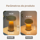 Luz Noturna LED De Madeira Com Efeito Cogumelo e Dimerizável Recarregável LED Interruptor de Toque Abajur formato cogume