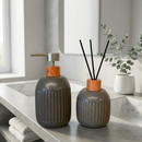 Kit Lavabo Porcelana com Difusor e Dispenser - Coleção Formas