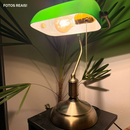 Abajur Bancário Vintage Verde Mesa Luxo Escritório Retro Bivolt Premium Exclusivo