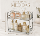 ✨ Organizador Giratório 360° Dois Andares | Cosméticos, Perfumes e Acessórios Premium