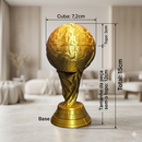 Porta Petiscos Troféu Copa do Mundo 2026 - Petisqueira Decorativa Gold - Decoração Brasil Para Balas, Doces e Petiscos