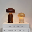 Luz Noturna LED De Madeira Com Efeito Cogumelo e Dimerizável Recarregável LED Interruptor de Toque Abajur formato cogume