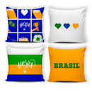 Kit 4 Capas de Almofada Brasilidades | Coleção Vai Brasil 🇧🇷