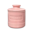 Manteigueira Francesa Matte Rosa Branca em Cerâmica - Wolff