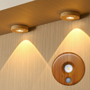 Luminária LED Magnética com Sensor e Controle Remoto | Madeira Clara ou Escura