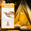 Abajur Pássaro Touch Dimerizável | Luminaria de Mesa Madeira Recarregável USB | Decoração Quarto