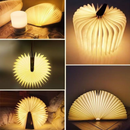 Abajur De 360 ° Para Livros Multicoloridos Abajur De Mesa LED Abajur De Leitura Dobrável，Lâmpada De Cabeceira，USB